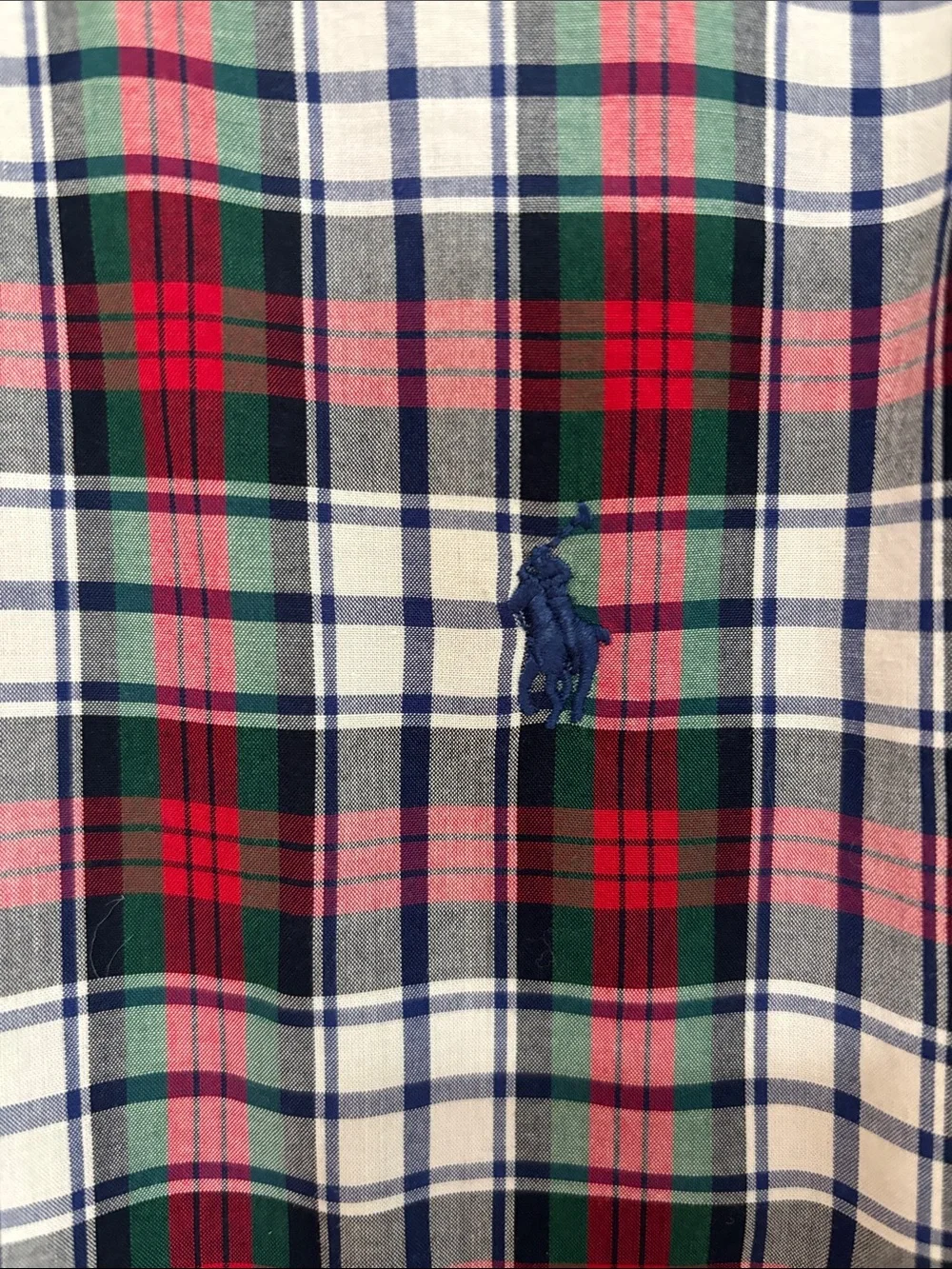 Ralph Lauren Multicolor Tartan Plaid Button-Down Shirt Boys Size L (14-16) EUC